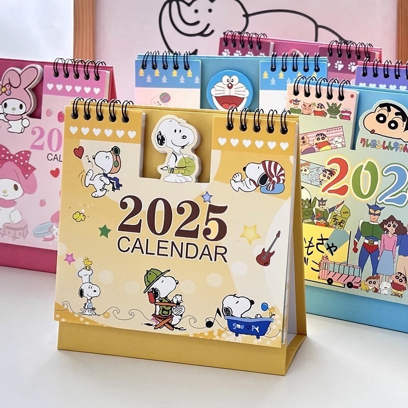 (1ชิ้น) ปฏิทินตั้งโต๊ะ 2025 ลายการ์ตูน น่ารักๆ จดโน๊ตได้ สำหรับของขวัญวันปีใหม่ (วันตรุษจีน) 2568