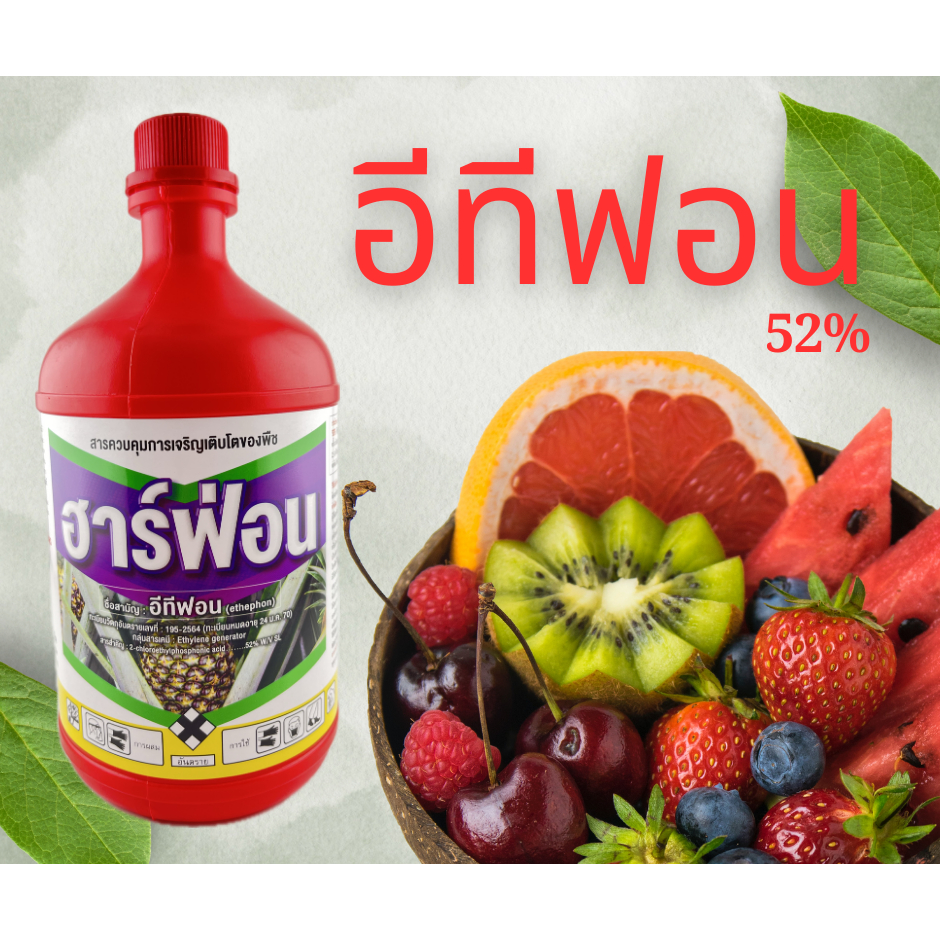 อีทีฟอน 52% แพนด้า ขนาด 1ลิตร สารเร่งสุข ฮอร์โมนเร่งน้ำยางพารา ยาหยอดสับปะรด มะม่วง กล้วย เร่งออกดอก [3-096]
