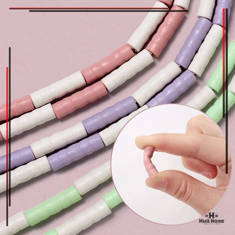 เชือกกระโดดแบบลูกปัด ฟิตเนสกระโดดเชือกเด็ก เชือกกระโดดไม้ไผ่ ประดับลูกปัดนิ่ม ไม่พันกัน สีสดใส ดีไซน์น่าเลิฟ - รูปที่ 5