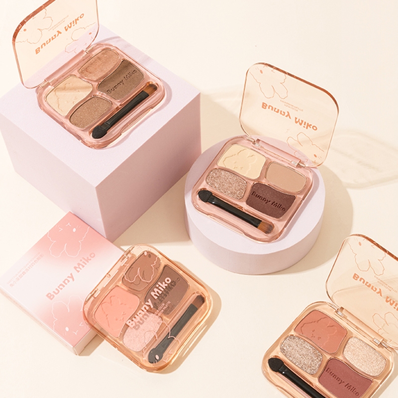 Oma อายแชโดว์ เนื้อฝุ่น เรียบเนียน ประกายชิมเมอร์ สีสวย กันน้ำ ติดทนนาน ทนทาน สําหรับทุกสภาพผิว 4 สี