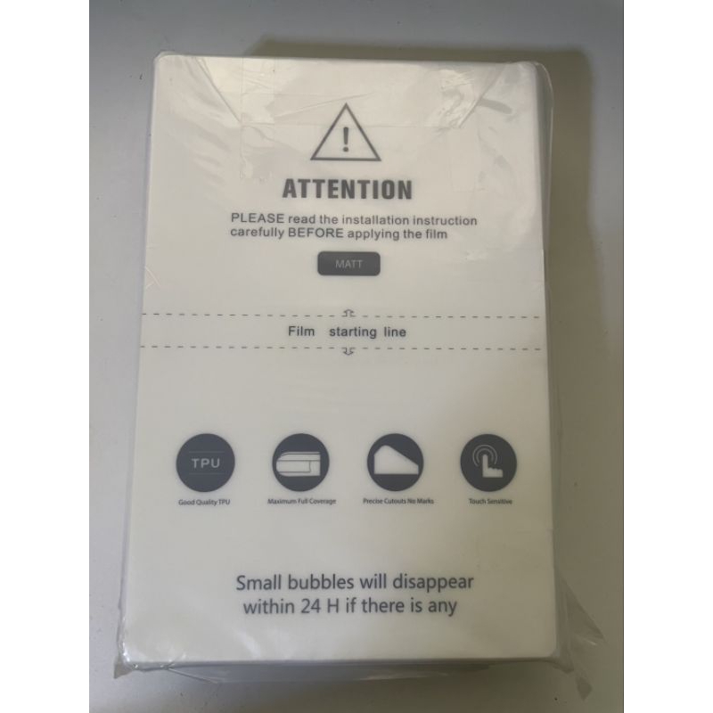 11นิ้ว เกรด 2A & เกรด 3A TPU 20x30ซม 10แผ่น 50 แผ่น ฟิล์มไฮโดรเจล คละชนิดฟิล์มได้ ขนาดหน้าจอ 11 นิ้ว - รูปที่ 5