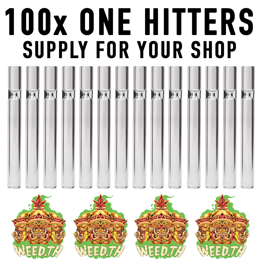 [100x] One Hitters - Wholesale Price - 12x100mm - One Hitter - Glass Pipe