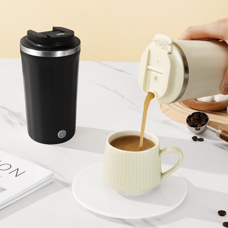 อัพเกรดใหม่ 400ML แก้วปั่น อัตโนมัติ ชาร์จ ไฟ แก้วชงกาแฟ สแตนเลส 304 แบบพกพา ปั่นโปรตีน แก้วชงกาแฟ