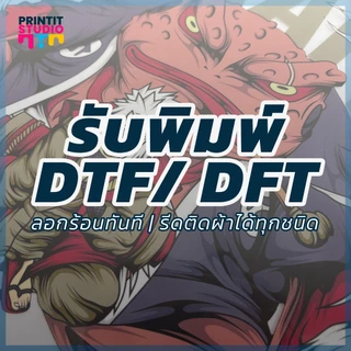 รับพิมพ์ DTF / DFT แผ่นสกรีน รีดติดผ้า