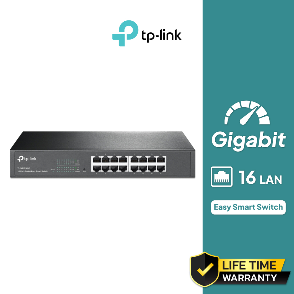 TP-Link 16-Port Gigabit Easy Smart Switch รุ่น TL-SG1016DE