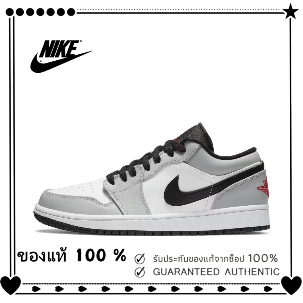 🌈 (ของแท้ 100 % ) Nike Air Jordan 1 Low 553558-030 สีเทา