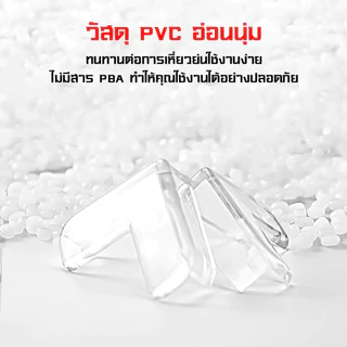 ซิลิโคนกันชนมุมโต๊ะ กันกระแทกขอบโต๊ะ ป้องกันความปลอดภัยสำหรับเด็ก สีใสพร้อมกาว 3M ติดตั้งง่าย