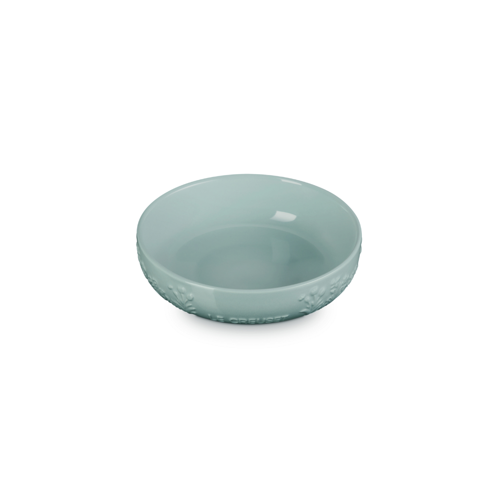 จานเซรามิค สีฟ้าน้ำทะเล Sphere 18cm Dish Jardin Relief Sea Salt