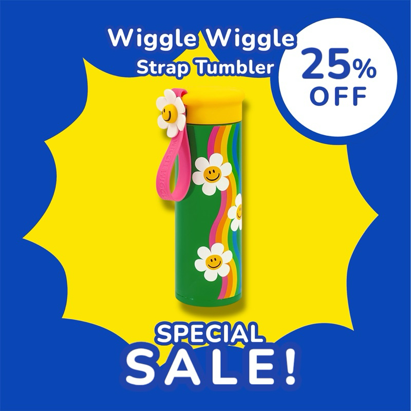 ✅ ขายดี Wiggle Wiggle Strap Tumbler แก้วน้ำเก็บอุณหภูมิ แบบหูหิ้ว เก็บความร้อนและความเย็น 430ml
