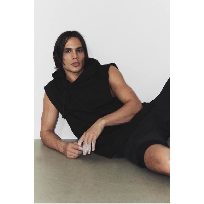 เสื้อฮู้ดแขนกุด hoody H&M รุ่นชาย ผู้หญิงใส่ได้ แบรนด์แท้