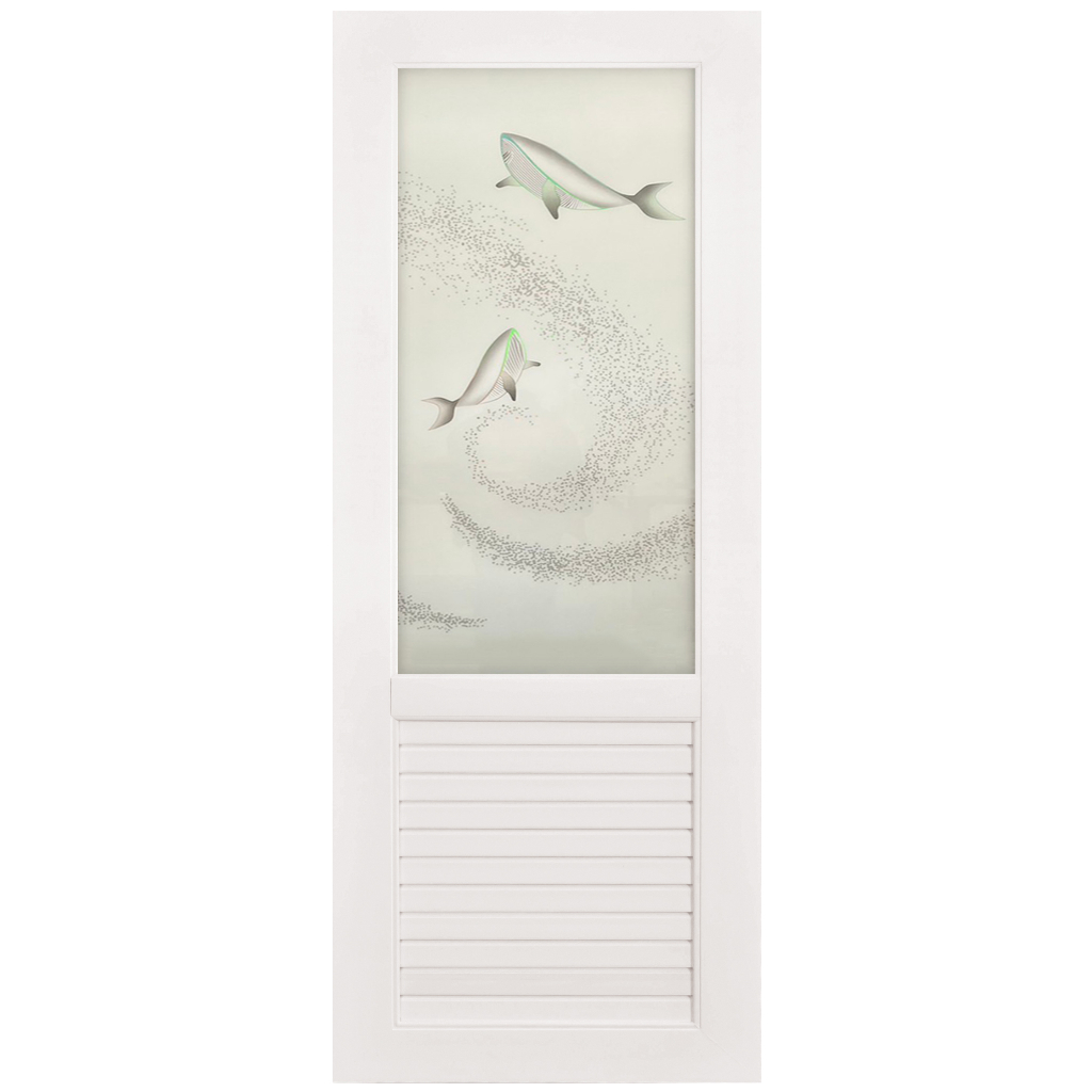 ⭐สินค้าใหม่⭐ ประตู พีวีซี PVC รุ่น PGS1 กระจก