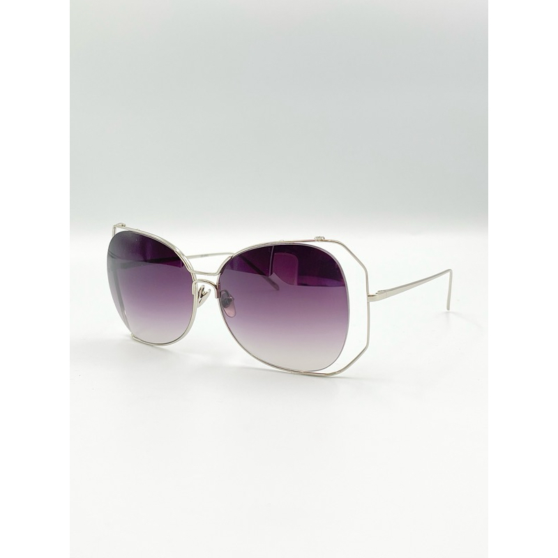 [GlassesMania] Linda Farrow 22K White Gold Sunglasses 💯% Authentic แว่นกันแดดชุบด้วยทองคำขาว 18K-22K