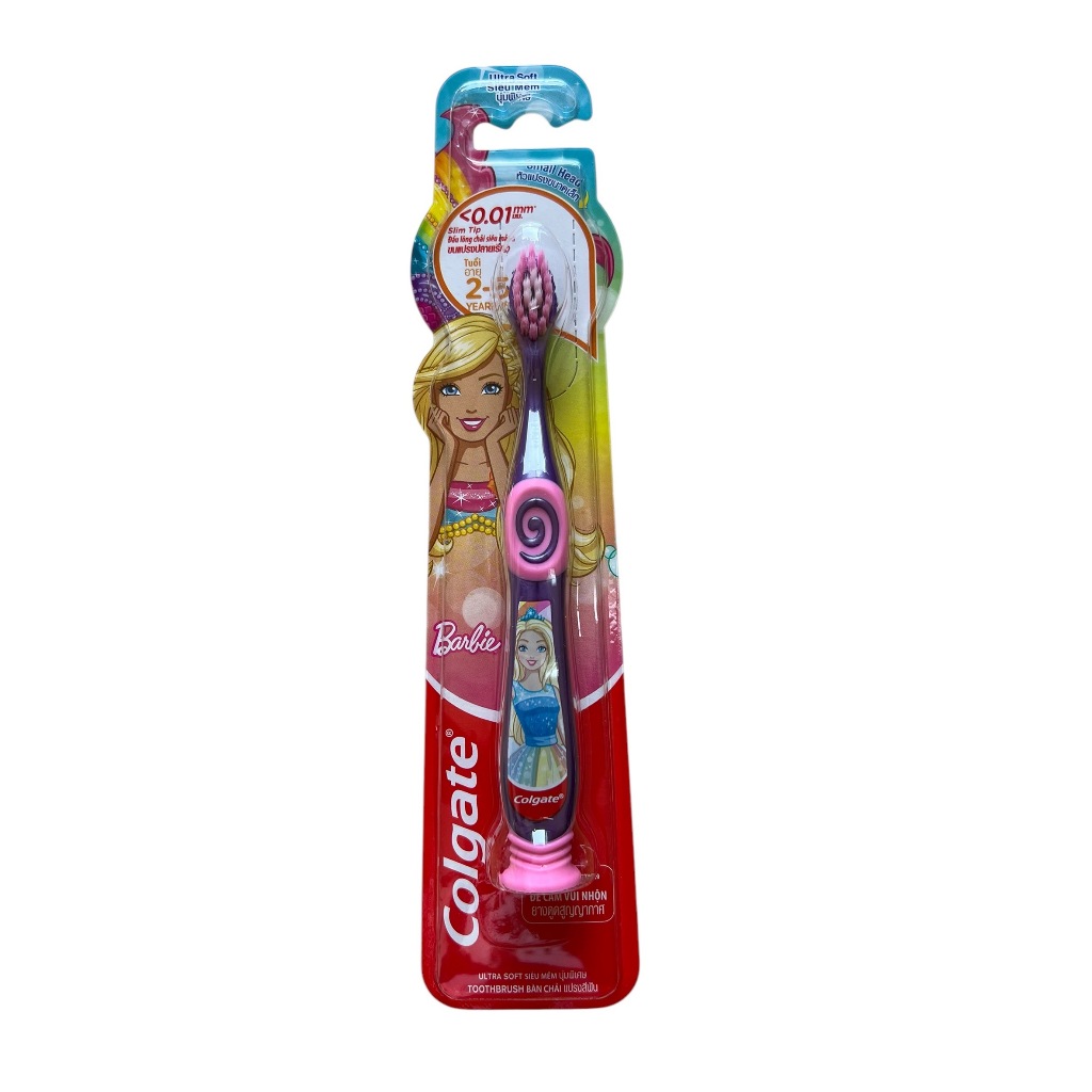 Colgate คอลเกต แปรงสีฟันเด็ก ช่วงอายุ 2-5 ปี และ 5-9 ปี ลายแบทแมน / ลายบาร์บี้* ตั้งได้ แพค 1 ด้าม ราคา ถูกที่สุด ดีลบีเคเค แกลเลอรีภาพที่ 7