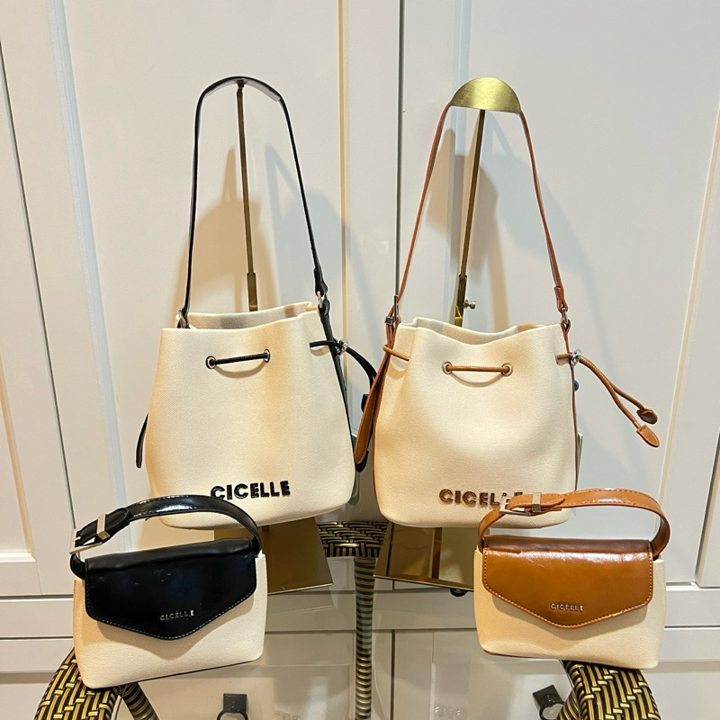 #9926 🤎Bucket bag 🤎 รอบนี้เป็นผ้าแคนวาสคุณภาพสูง ผสมหนังPU ของCicelle มากับน้องกระเป๋าจิ๋วด้วยย😍💕