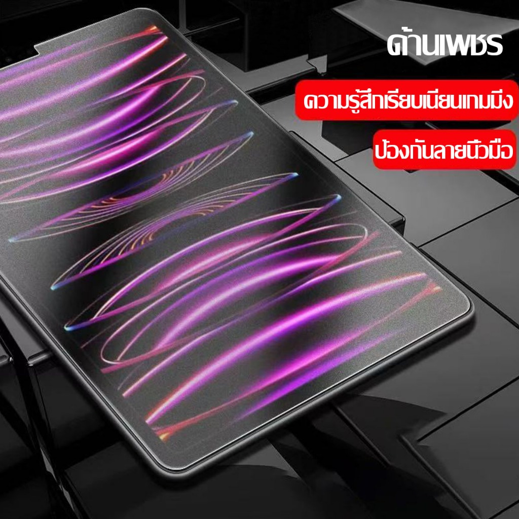 ฟิล์มกระจกด้านไอแพด gen7/8/9 10.2 แอร์4/5 10.9 Pro11 2018/20/21/22 เจน10 2022 Air6 11 2024 Matte Tempered Glass Screen