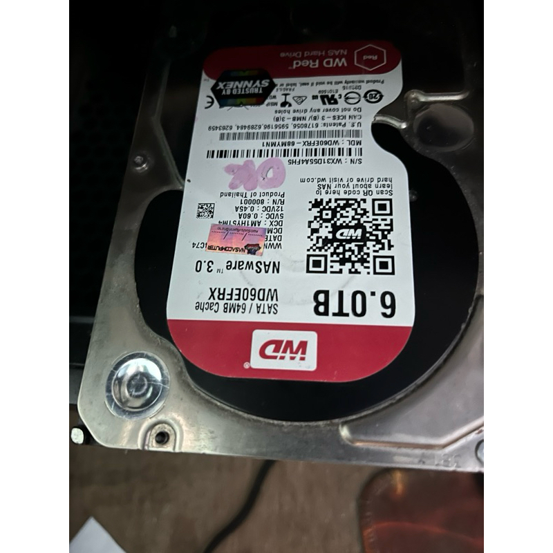 HDD WD RED nas 3.0 6TB มือสอง