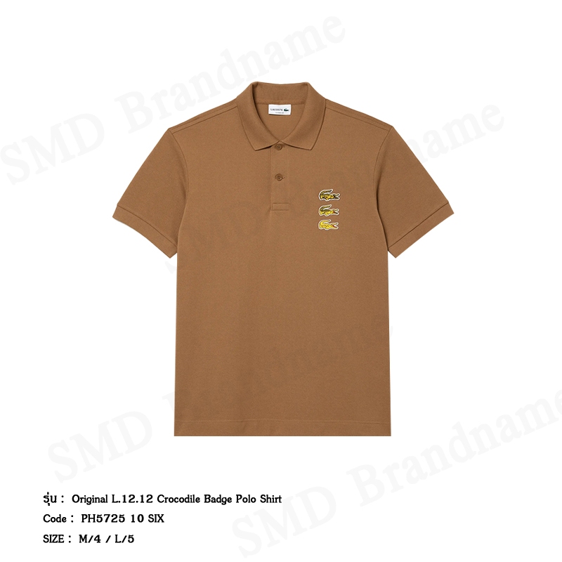 Lacoste เสื้อโปโล รุ่น Original L.12.12 Crocodile Badge Polo Shirt Code: PH5725 10 SIX