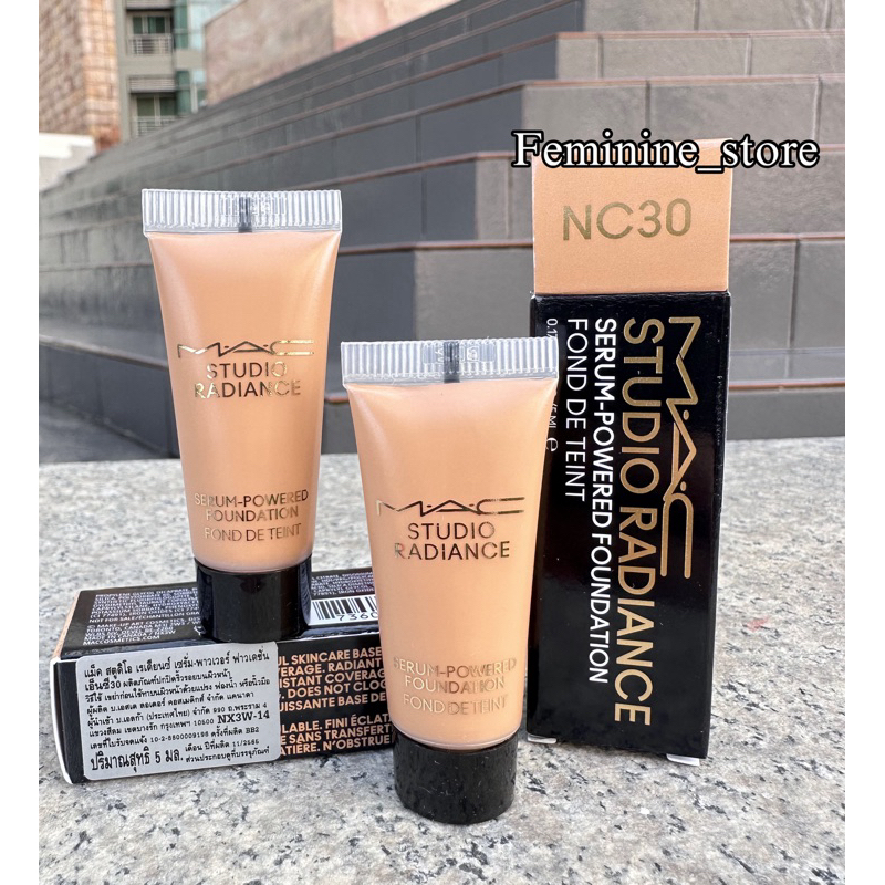 ป้ายไทย MAC studio radiace serum-powered foundation แบบทดลอง