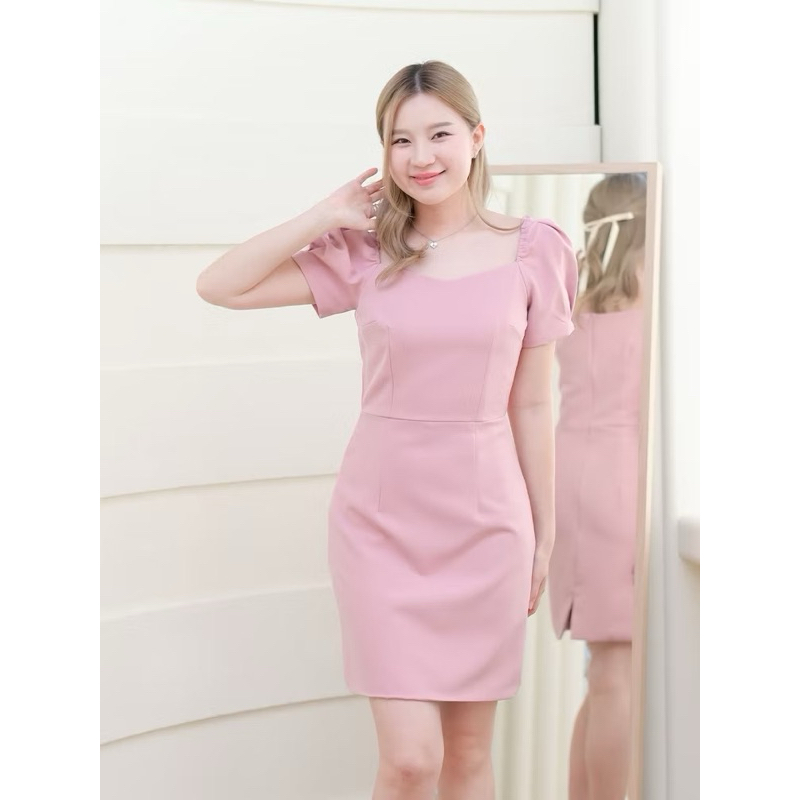 เดรสสีชมพูcrayonแขนตุ๊กตา