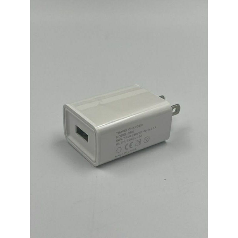 หัวชาร์จ อะแดปเตอร์ Adapter TEAVEL CHARGER(USB) หัวชาร์จ รุ่น DM6 สีขาว