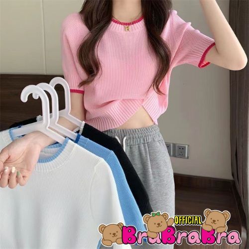 🧸💦𝑩𝒓𝒂𝑩𝒓𝒂𝑩𝒓𝒂⛱️🧸 #f-172 เสื้อคอกลม แขนสั้น