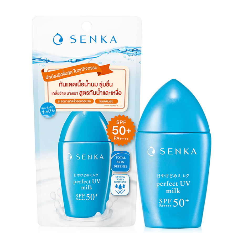 Senka Perfect UV Milk SPF50+ PA++++ 40ml เซนกะ กันแดดเนื้อน้ำนม