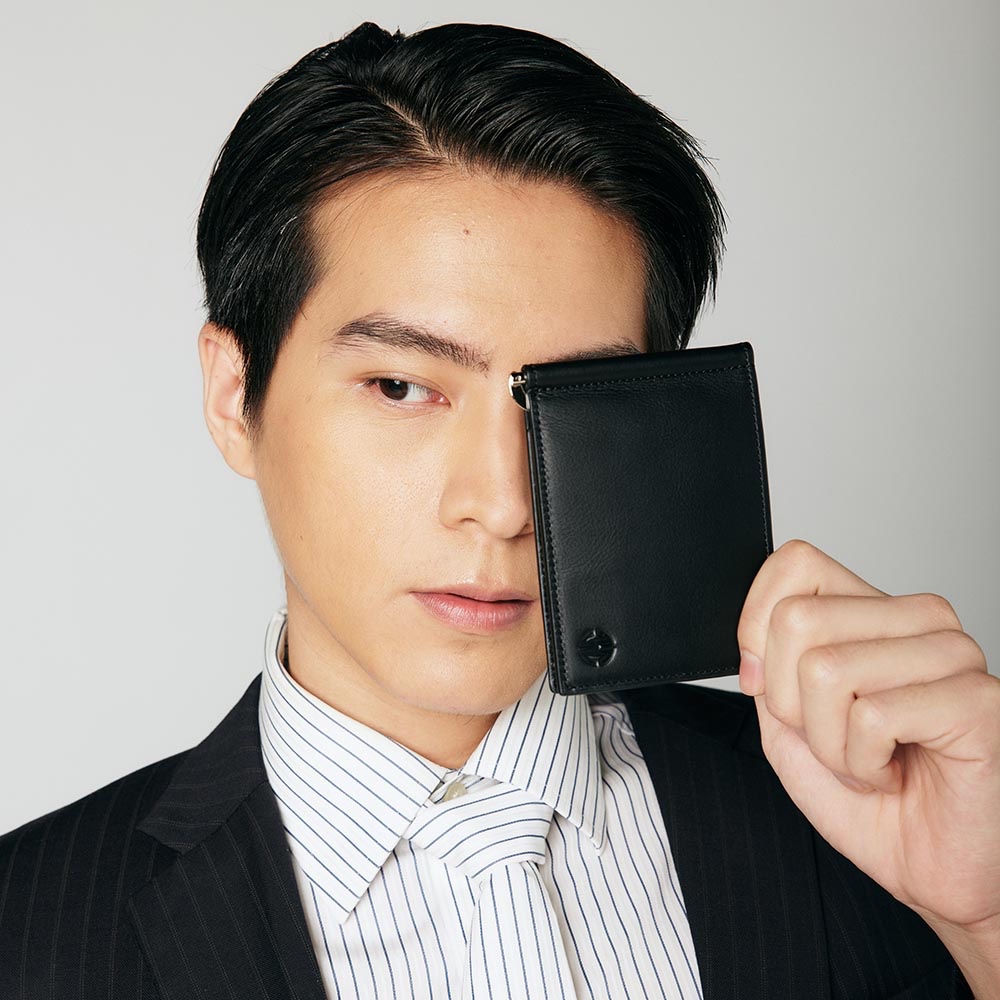 BILLY กระเป๋าสตางค์หนังวัวแท้ Money Clip Wallet