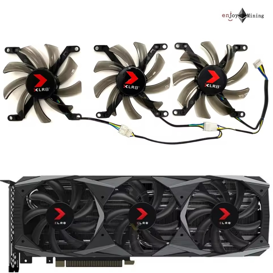 พัดลมการ์ดจอ PNY GeForce RTX 2070S 2080ti 2080S GTX 1080ti  XLR8 Gaming OC graphics card fan T129215