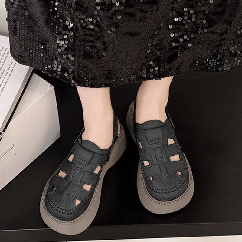 Fshow กำลังฮิต รองเท้าแตะแบบสวมเปิดส้น สายแต่งดีเทลน่ารักๆ สีสวยสุภาพ ใส่ได้หลายโอกาส ดีเทลสวยเก๋ไม่เหมือนใคร มีหลายสีให - รูปที่ 3