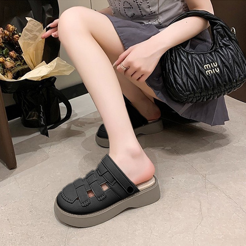 Fshow กำลังฮิต รองเท้าแตะแบบสวมเปิดส้น สายแต่งดีเทลน่ารักๆ สีสวยสุภาพ ใส่ได้หลายโอกาส ดีเทลสวยเก๋ไม่เหมือนใคร มีหลายสีให - รูปที่ 7