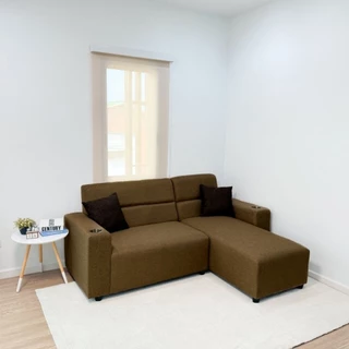 โซฟา Sofa ปรับหลังพิงได้ โซฟาแอล โซฟาเข้ามุม Sofa L-Shape 3 ที่นั่ง ﻿ รุ่น Nen-Lแบบปรับหลังได้