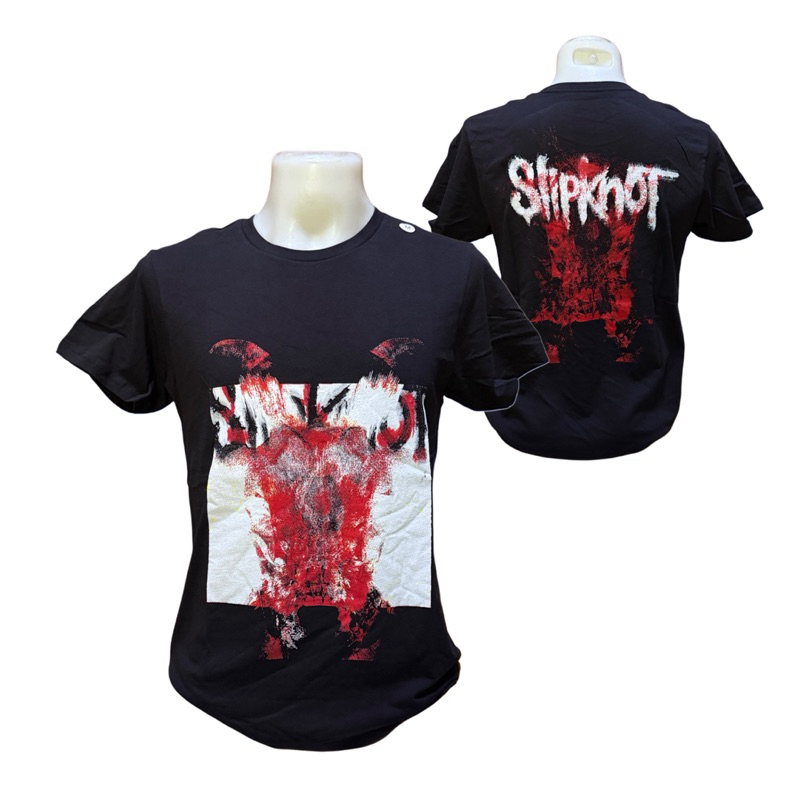 เสื้อวง SLIPKNOT T-SHIRT ลาย DEVIL SINGLE - LOGO BLUR (2024) ลิขสิทธิ์ของแท้ UK
