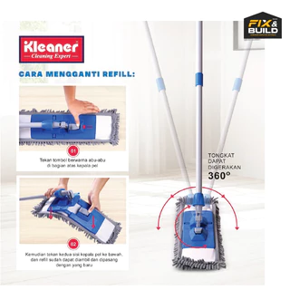 [ซื้อ 1 ฟรี 1 เฉพาะอะไหล่ม็อบ] ม็อบดันฝุ่น 40ซม GSA002 และ อะไหล่ม็อบ KLEANER