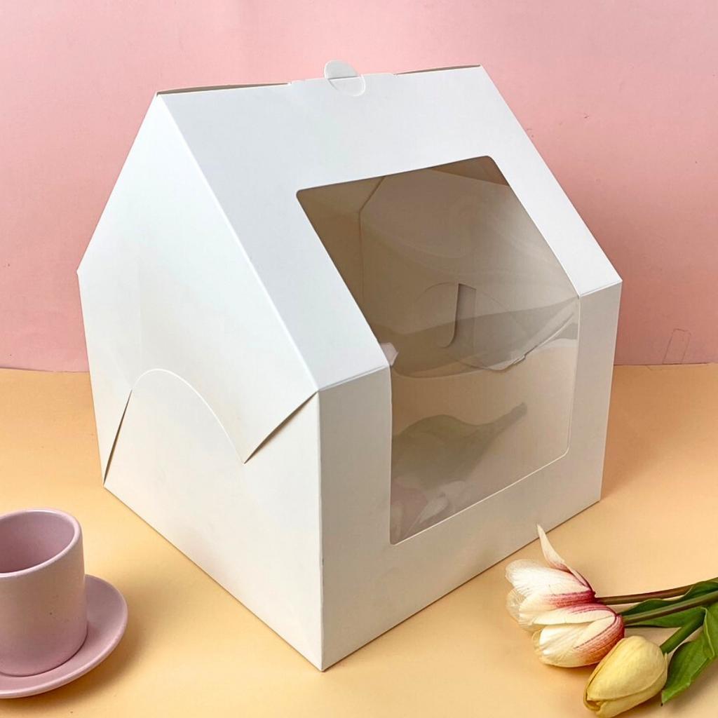 กล่องเค้กทรงบ้าน 1/2-2 ปอนด์