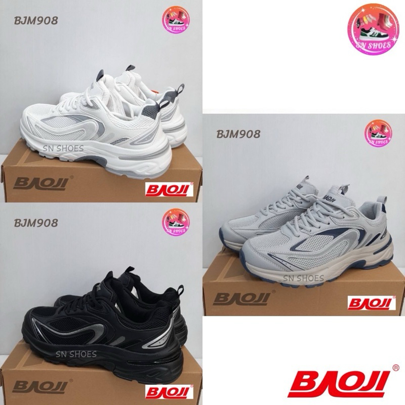 รองเท้าผ้าใบBAOJI เเท้100% BJM 908 รองเท้าผ้าใบผู้ชาย ไซร้ 41-45