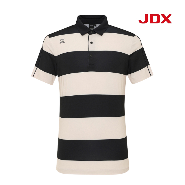 JDX Golf เสื้อกอล์ฟผู้ชายแขนสั้นมีปก