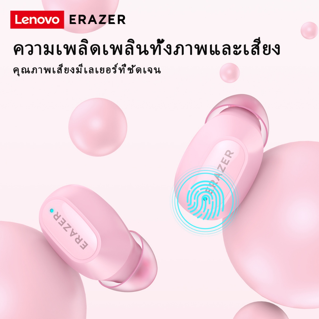 [การอัพเกรดใหม่]VOULAO&Lenovo ERAZER XT62 MAX หูฟังชนิดใส่ในหู TWS Bluetooth 5.4 หูฟังไร้สาย with LED Display
