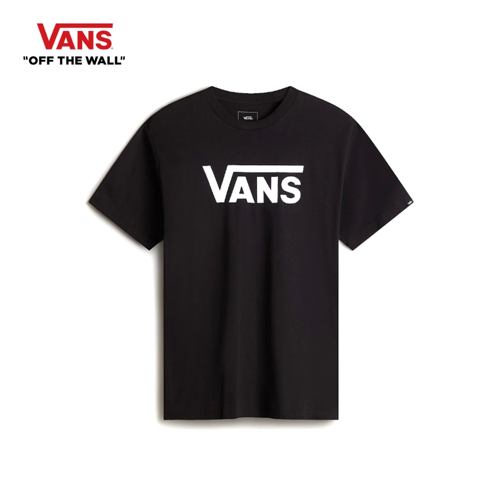 VANS CLASSIC T-SHIRT - BLACK/WHITE เสื้อ เสื้อยืด ผู้ชาย ผู้หญิง