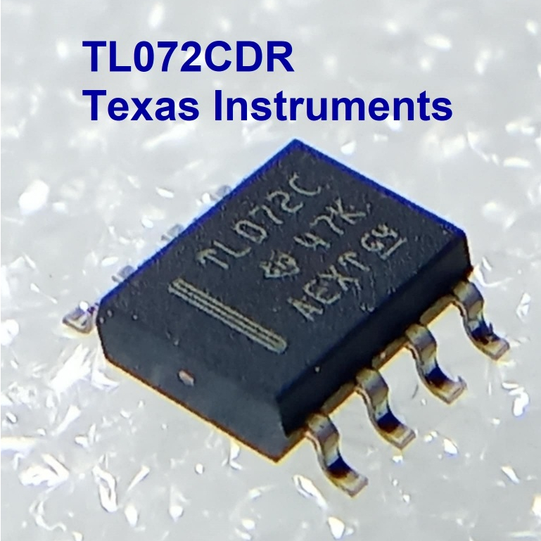 1ตัว TL072  SMD TL072CDR Texas Instruments Dual Op Amp