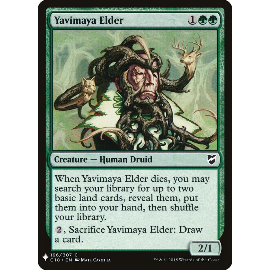 Yavimaya Elder The List การ์ด Magic the Gathering [MTG] ของแท้