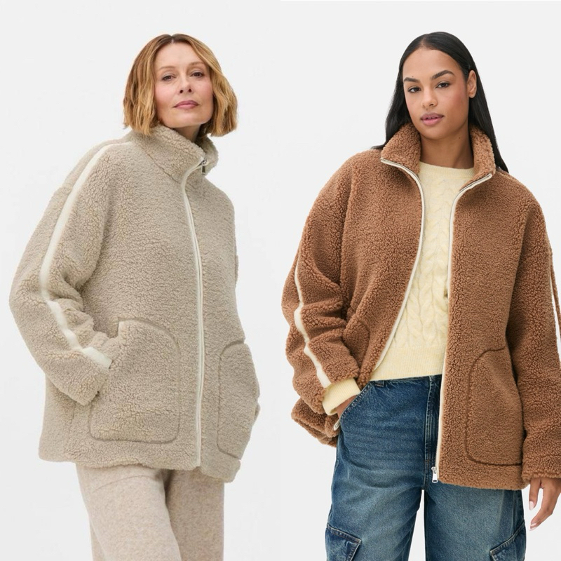 (ของแท้💯) Primark oversized borg jacket แจ็คเก๊ทคอปีนขนนุ่ม มีกระเป๋า ทรงโอเวอร์ไซส์