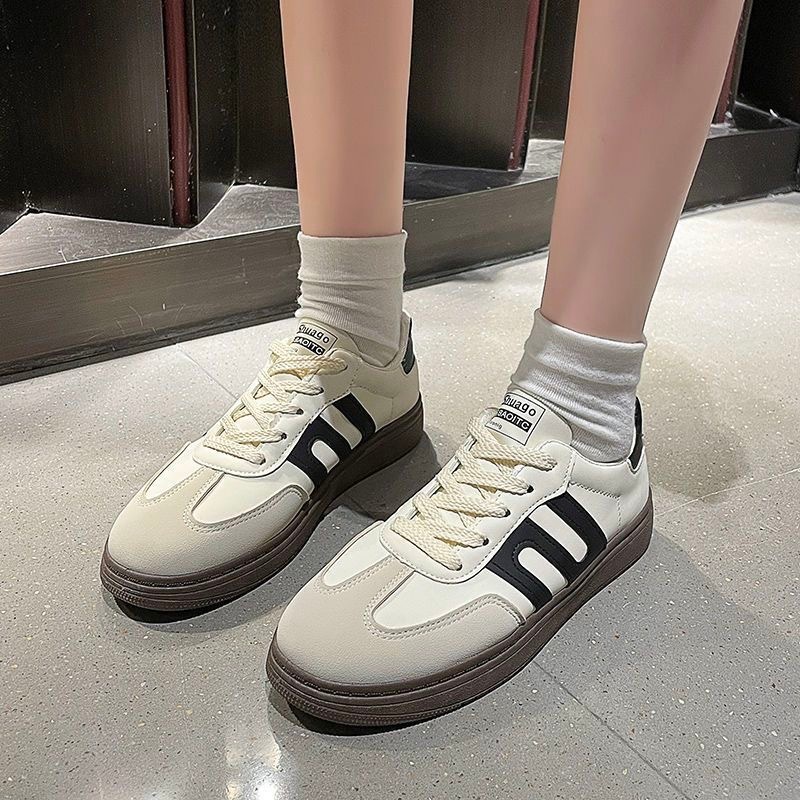 📢พร้อมส่ง📢 รองเท้าผ้าใบผู้หญิง นุ่มและเสริมความสูง PU กันน้ำ ป้องกันแสงแดดที่ระบายอากาศได้ 0115 - รูปที่ 6