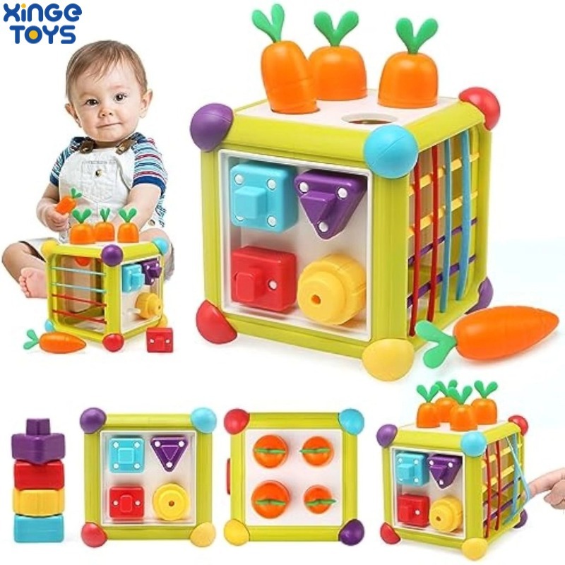 ใหม่ XinGe กล่องกิจกรรม 6 ด้าน กล่องเสริมพัฒนาการ ของเล่นเด็ก ของเล่นเสริมพัฒนาการ และจิตนาการผ่านการเรียนรู้