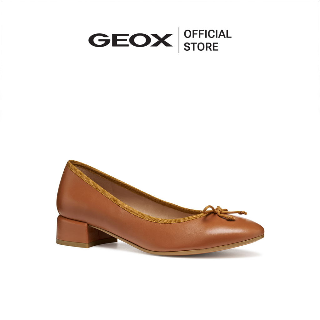 GEOX รองเท้าหนังผู้หญิง รุ่น D FLORETIA - OCHRE SS25 (D45WMAC2112F_S5BRXX)