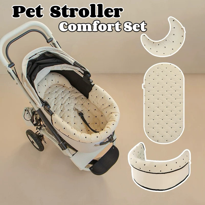 (พร้อมส่ง) Pet Stroller Comfort Set 🐾 เบาะรองรถเข็น เซ็ต 3 ชิ้น สำหรับรถเข็นสุนัข Airbuggy และรุ่นอื่นๆ