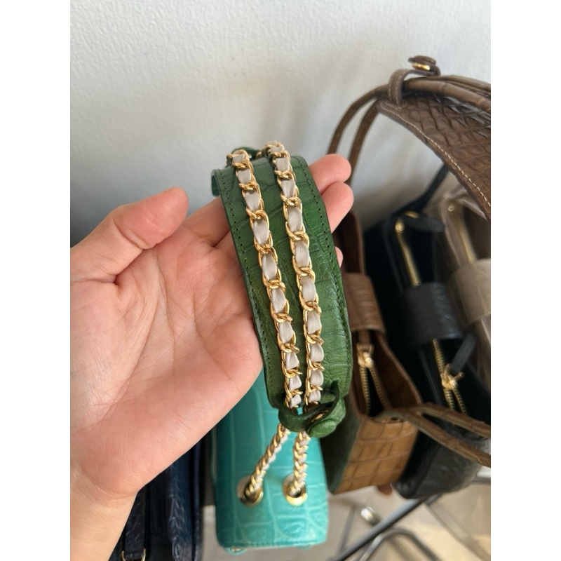 ⚡️พร้อมส่ง⚡️ RATCHA_กระเป๋าหนังจระเข้แท้ ที่รองบ่าหนังจระเข้แท้ Shoulder Pad