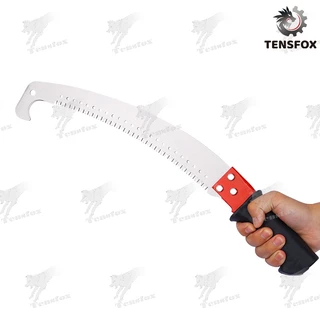 Tensfox เลื่อยโค้งตัดกิ่งไม้ 14 นิ้ว ปลายโค้ง ต่อด้ามสูงได้ กระชับมือ คม ทน