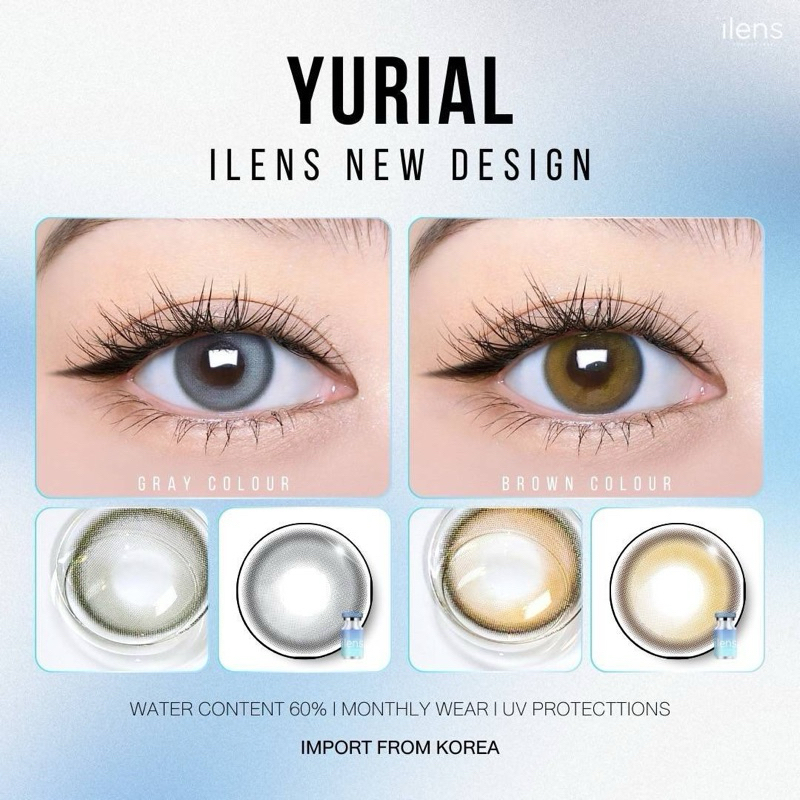 𝚒𝙻𝚎𝚗𝚜 YURIAL คอนแทคเลนส์เทสดี เกรดพรีเมี่ยม ค่าอมน้ำ 60%