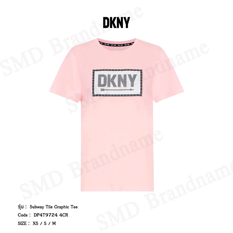 DKNY Sport เสื้อยืดคอกลม รุ่น Subway Tile Graphic Tee Code: DP4T9724 4CR