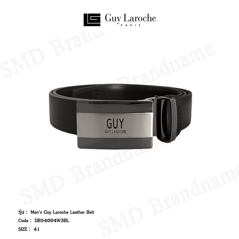 Guy Laroche เข็มขัด รุ่น Men's Guy Laroche Leather Belt Code: DB54004W3BL